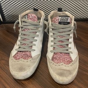 Golden Goose Midstar high tops sparkly pink - rare find size 38=8
